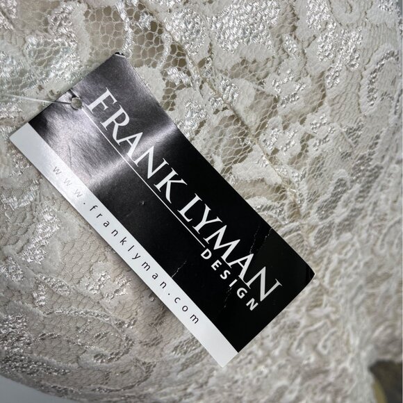 Frank Lyman Womens Ivory Lace Long Sleeve Sheath Dress Size S - Picture 4 of 7
